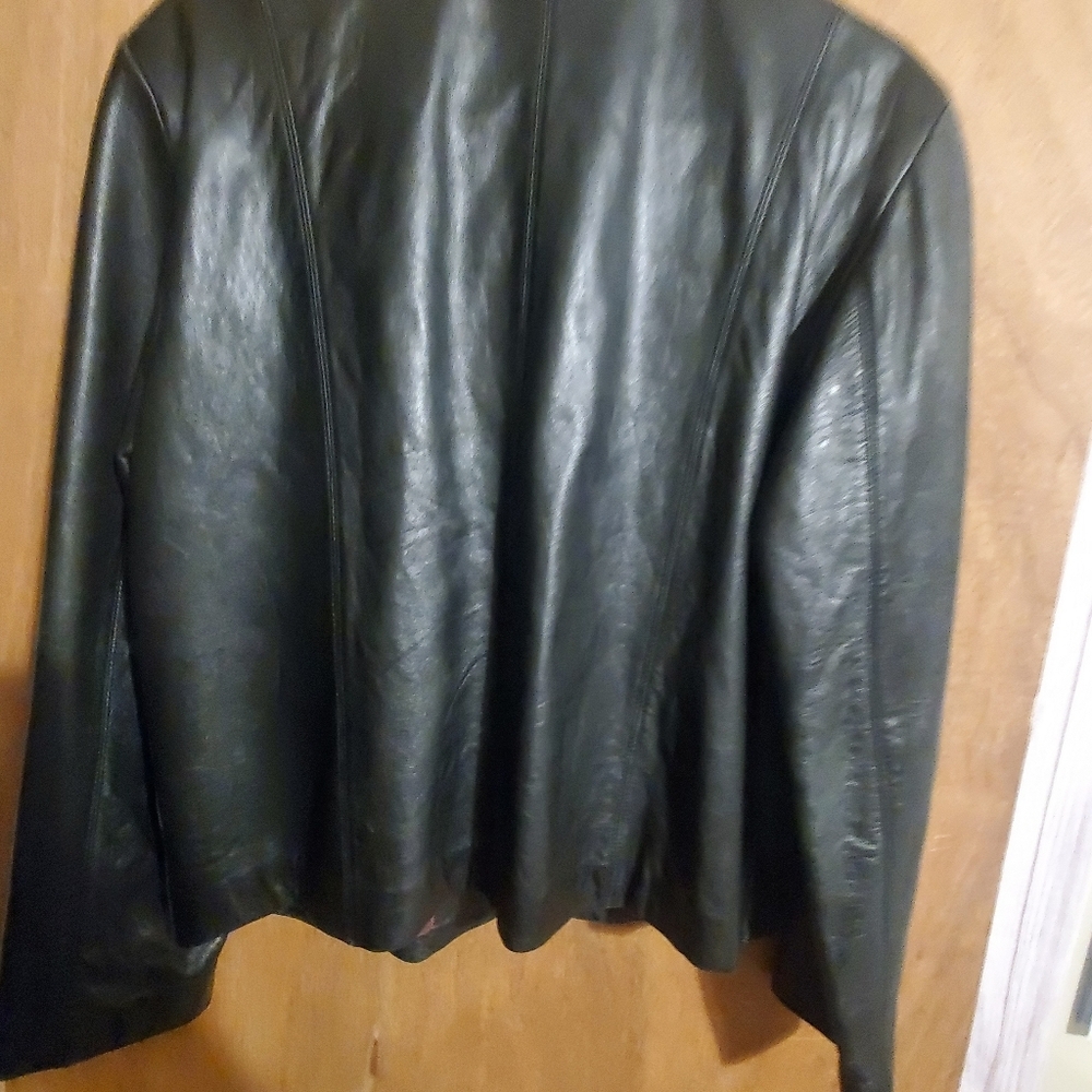 Adler Black Leather Zip-Front Women's Jacket - Picture 4 of 12
